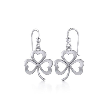 Celtic Shamrock Silver Earrings TE868 - Jewelry